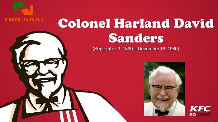 Colonel Harland David được in thành biểu tượng logo của KFC